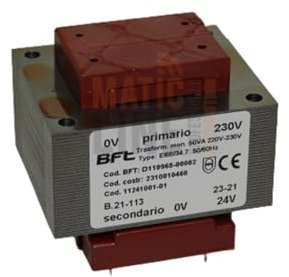 TRASFORMATORE DI RICAMBIO 50VA PER DEIMOS BT A400 E ULTRA 400 2604500