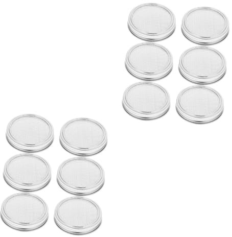 INOOMP 12 Stk Siebdeckel Glasflasche Salat-Kits Alfalfa-Sprossdeckel Sprossenzuchtset Züchterschale spülen sprießende Deckel sprießen kann Teilt Einmachglas Filtersieb Startseite Keimglas