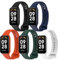 RenSheng 5 Piezas Compatible con Xiaomi Smart Band 8 Active Correas, Correas para Xiaomi Smart Band 8 Active/Redmi Smart Band 2 Reemplazo Pulsera Silicona Correa
