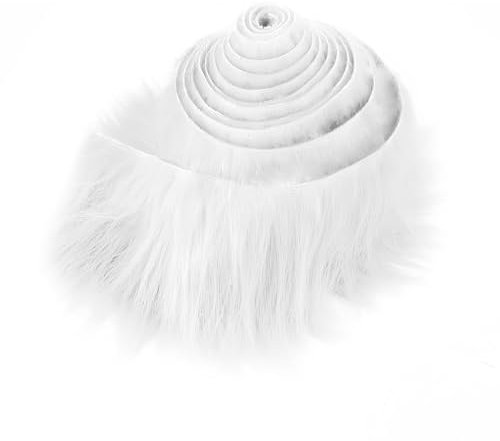 Furry Faux Craft Plüschstoff Kunstleder, 180x5cm Kunstfell Zum Basteln Weiss, Faux Fur Langhaarplüsch fur Nähen, Dekorieren, Dekoband Plüsch Trim Stoffrolle, DIY - Weiß