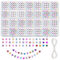 Liangding Perline Lettere 1100+ Pezzi, 7 X 4 mm, A-Z Alfabeto Con Cuori, Kit per Braccialetti dell'Amicizia, Collane