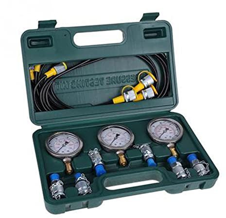 HARIPYER 35ED Hydrauliktester 250/400/600bar Hydraulikdruckprüfsatz Hydraulikmessgerätsatz für Baggerbaumaschinen Einfach zu bedienen für Anfänger und Profis