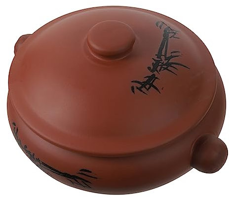 LABRIMP 1pezzi Pentola Stufato in Ceramica Per Casa Casseruola Slow Cooker Multifunzione Resistente Crepe e Facile Da Pulire Calore Uniforme e Conservazione Termica Ottimale