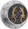 Timer, Gecko-Eidechsen-Druck, visueller Timer, mechanischer Küchentimer, Edelstahl, Countdown-Timer, 60-Minuten-Aufzieh-Timer