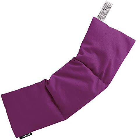 Wheat Bag Extra Large Microwavable Heat Pack by WheatyBags® - 49cm x 15cm (19 x 5.9) - (Cotton Fabric - Purple with Lavender) - Warmth for Back, Shoulder, Neck, Knees, Arms & Legs