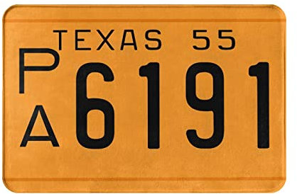 Türmatte Texas-Nummernschild Von 1955 Küchentürteppich Modernen Bodem Fußabtreter rutschfeste Innenmatte, Für Wohnzimmer, Flur, 60 x 40cm