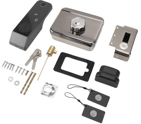 Serrure, Serrure Professionnelle à l'ancienne Porte de sécurité en Acier Inoxydable Serrure électronique à Empreinte Digitale pour Serrure à Empreinte Digitale Intérieure et