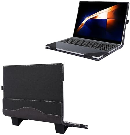 Laptop Case Cover for 13.3 Samsung Galaxy Book4/3/2 360 13 Book2 Pro 360 13 Pro 4/3/2 NP930QED NP930XED NP730QED Notebook Sleeve Protective Bag with Kickstands (Black, 13.3)