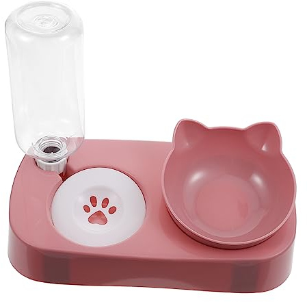 DRESSOOS Comedero Multifunción para Mascotas Comedero para Perros y Gatos Cuenco De Comida Dispensador Agua Fria Antivoracidad De Suministros para Mascotas