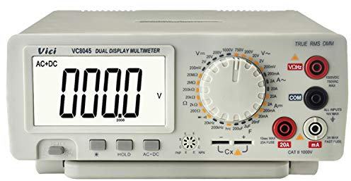 Multimetro da banco 4 1/2 vero valore efficace del desktop di precisione multimetro tester digitale DCV/ACV/DCA/AC misura VC8045,Alta precisione e reattività(US Plug)