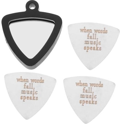 BESPORTBLE 3stücke Gitarrenplektren Aus Gitarre Und Akustikgitarre Dreieck-plektrum Mit Clip-halter Geeignet Für Ukulele Und Bass Robust Und Widerstandsfähig Gegen Verformung