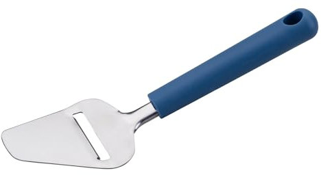 Fackelmann Käsehobel Essential – Edelstahlklinge für feine Käsescheiben, Ergonomischer Griff, Spülmaschinengeeignet, Rostfrei, Dunkelblau