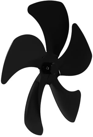 PRETYZOOM Wood Stove Fan Silent Fireplace Fan Heat Powered Accessories for Wood Burning Stoves Lightweight Design for Quiet Operation Living Rooms Bedrooms and Offices