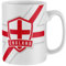 Purple Print House Retro England Mug English Stripes Football Supporters Tea Coffee Cup for Men Women Footballer Fan Gift