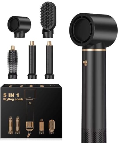 Air Styler, Haartrockner Warmluftbürste Hairstyler Ionen Föhn Lockenbürste Stylingbürsten, Multifunktionaler Hairstyler mit Lockenstab Automatisch, Thermal Brush, Haarglätter Bürste, Volumen