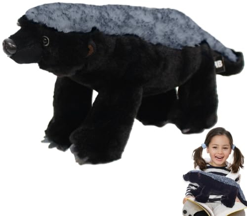 Generico Peluche tasso del miele, peluche realistico tasso del miele Animali di peluche, peluches africani simulazione ripieni selvaggi per bambini e adulti