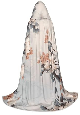 WBQLSL Leichter Blumenstrauß, gemustert, S-Zauberer-Umhang, geeignet für Erwachsene und Teenager, Cosplay, volle Größen S, M, L