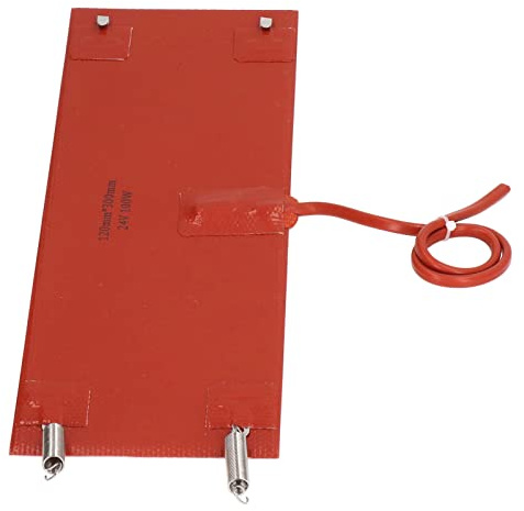 Akozon Silikon-Heizkissen, 300 X 120 Mm, 100 W, Flexible Heizmatte für Fahrzeug, Automotor, DC 12 V, Schnelle Erwärmung, Flammhemmend (DC24V)