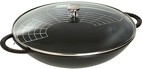 STAUB ERROR:# Gusseisen Wok, Edelstahl, Matte Black