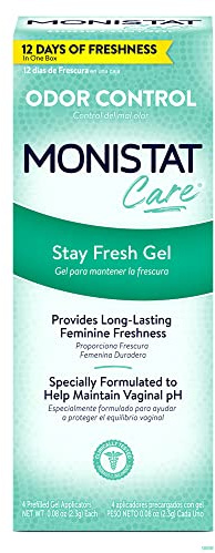Monistat Care Stay Fresh Gel | 4 Pre-filled Gel Applicators | 1 Box | Provides Long-Lasting Feminine Freshness | Packaging May Vary