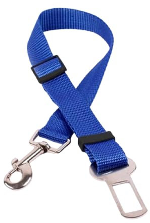 L&L® Dog Safety Adjustable Seat Belt Lock Clip Attachable For Car Van Pet Lead UK (Blue)