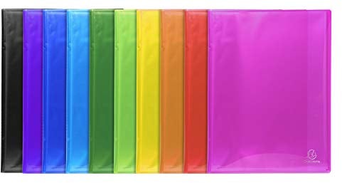 Exacompta 12 display books Iderama A4 30 pockets assorted colours