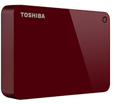 Toshiba Canvio Advance 3TB Portable External Hard Drive USB 3.0, Red (HDTC930XR3CA)
