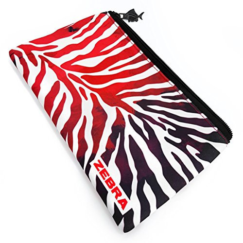 Zebra - Single-Pocket Neoprene Pencil Case - Limited Edition Funky Flame Design