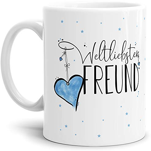 Tasse mit Spruch für den Weltbesten Freund - Kaffeetasse/Familie/Geschenk-Idee/Mug/Cup/Weiss