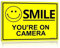 ANLEY Smile Du bist auf dem Kamera-Schild 7 x 10 Zoll - 40 Mil dickes rostfreies wetterfestes Aluminium - Videoüberwachungssicherheits-Metallwarnschild für den Heim- Geschäfts-