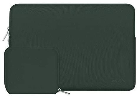 MOSISO Laptop Case 13.3 inch, 13-13.3 inch Laptop Sleeve Bag Compatible with MacBook Air/Pro 13 / Pro 14, HP Dell ASUS Lenovo Notebook, Neoprene Computer Sleeve Bag with Small Case, Midnight Green