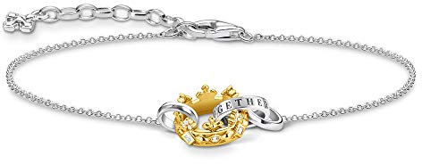 Thomas Sabo Damen Armband Krone Gold 925 Sterling Silber A1982-849-14