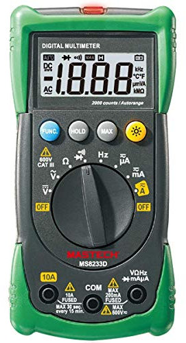 MS8233D Mastech Multimeter Digital Profi Hand-Multimeter A/V/Ohm/Hz NCV einschl. Batterie