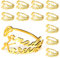 Bluelves Serviettenringe,12 Stück Bismillah Letter Metall Serviettenring Set,Serviettenringe Gold für Ramadan,Eid Mubarak Dekoration, Hochzeit,Islam Deko, Party, Bankett
