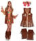 Morph Hippie Damen Kleid Kostüm Zeitreise Schlagermove Outfit 70Er Mottoparty Schlager In Größen Erhältlich, S