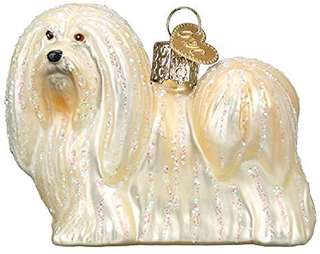 Old World Christmas Ornaments Lhaso Apso Glasornamente für Weihnachtsbaum