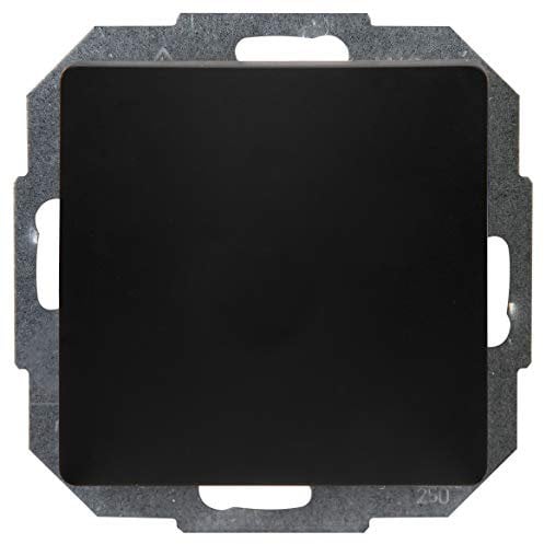 Kopp PARIS Kreuzschalter in Matt-Schwarz - Hochwertiger IP20 Schalter mit Steckklemmen & 10AX Schaltvermögen - Kreuzschalter-Unterputz mit Wippe - Stilvoller Lichtschalter 250V~