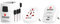 SKROSS | 1.302523 | PRO + USB (AC) | Universal-Reiseadapter - 1 USB Typ C 3.0A und 1 Typ A 2.4A Ports - Spannung und Leistung 100V - 700W / 250V - 1750W. Anti-Stromschlagschutz