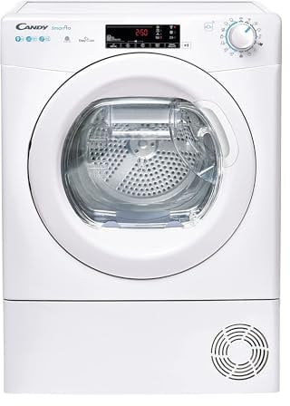 Candy Smart Pro CSOE H9A2TE-S, Secadora 9KG, Bomba de Calor, Pantalla Smart Text, WiFi, App hOn, 7 Ciclos Rápidos, Cajón Condensación 5L, Planchado Fácil, Inicio Diferido 24H, Blanco