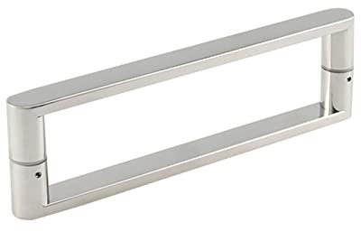 XFSHKJS Shower Glass Door Handle for Bathroom,Full Polished Stainless Steel Finish Push and Pull Glass Door Handle Hole Center Spacing 200mm (Size : 200mm)