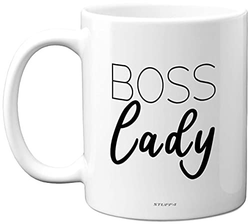 Stuff4 Boss Lady Tasse – Boss Lady Geschenke, Mädchen-Tasse, für Frauen, Geschenk für Frauen, Valentinstag, Muttertag, 325 ml, Keramik, spülmaschinenfest
