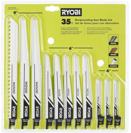 RYOBI 35 PC. Reciprocating Saw Blade Set