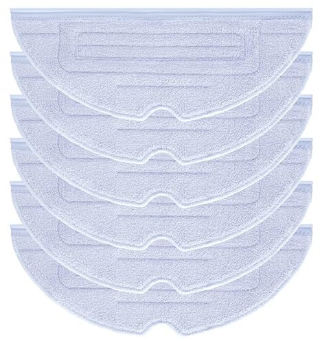 6 Pcs Mop Cloth Pad for Roborock S7 / S7+ / S7 MaxV / S7 MaxV Plus / S7 MaxV Ultra / S7 Pro Ultra / S8 / S8+ Robot Vacuum Microfiber VibraRise Mopping Pad Replacement Accessory (Blue Gray).