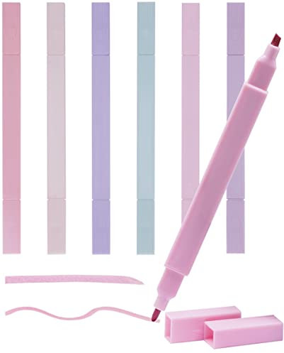 dhaikkkd bunte doppelkopf textmarker pack of 6 highlighter pen tag stift büro gadgets mildliner brush textmarker marker pastell leuchtstifte
