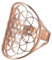 kkjoy Bague Fleur de Vie Ajourée en Acier Inoxydable Anneaux de Doigt Ouverts et Ajustables Bague de Promesse Cadeau pour Femme