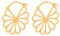 Pernille Corydon Creolen Damen Gold Bellis Earrings/Creol Ohrringe Gold Blume/florales Gänseblümchen Design - 23mm - E327g