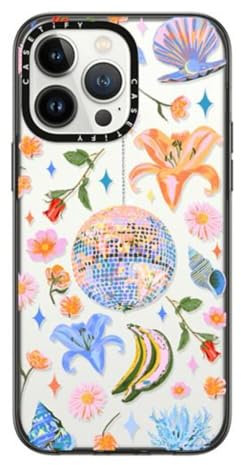 CASETiFY Compact iPhone 14 Pro Max Case [2X Military Grade Drop Tested / 4ft Drop Protection] - Disco Magic - Clear Black