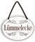 Lümmelecke Hängeschild im Vintage Stil - Retro Dekoschild für Lieblingsplatz Chill Area Relax Zone Balkon Terrasse - ovales Blechschild inklusive Kordel und Saugnapf - 18 cm x 12 cm