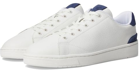 TOMS Men's TRVL LITE 2.0 Low Sneaker, Bright White/Cadet Blue Leather, 7.5 UK