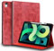 Gexmil Leder Hülle für iPad Air 11 Zoll M3 2025/ M2 2024,iPad Air 10,9 Zoll 5./4. Genration 2022/2020, Echt Leder Cover mit Stifhalter, Automatischer Schlaf/Aufwachen,Stoßfest,Rot